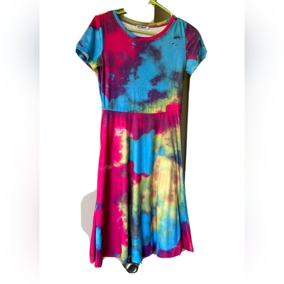 EUC - Colorful Tie-Dye Knee-Length Plus Size Women's Dress - XXL - Picture 1 of 4